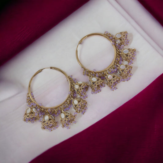 Bano Mirror jhumka hoops