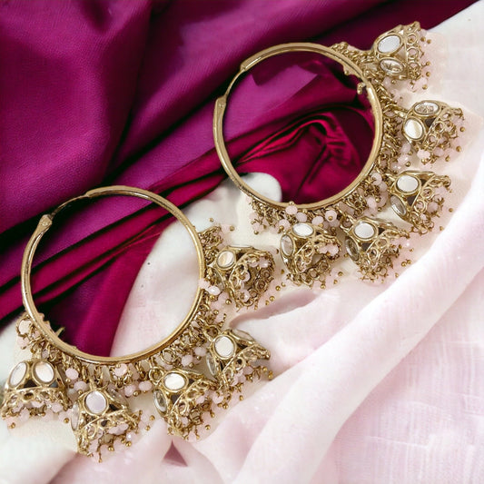 Bano Mirror jhumka hoops