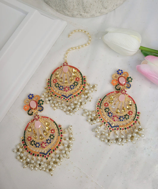 Noor-E-Rang Noratan Earring Tikka set